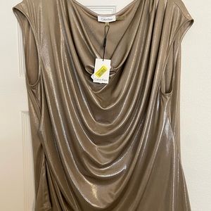 Calvin Klein shiny draped cami